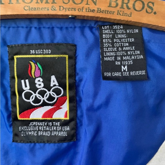 Vintage USA Olympics Nylon Track Jacket 1990's USA Olympic Games Tracksuit - Picture 6 of 6